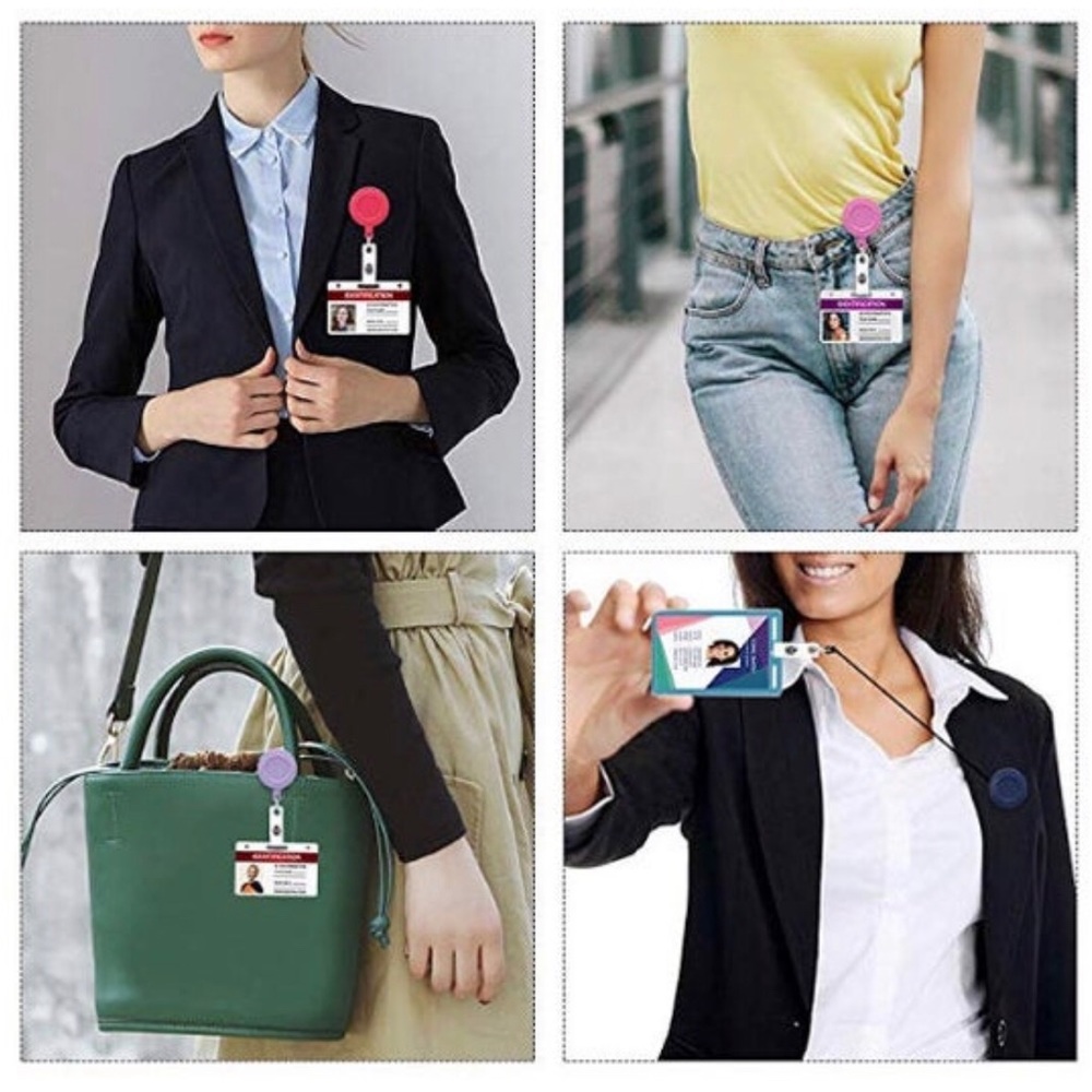 💠Swarovski ID Badge Reels - Retractable Face Mask Clip - Picture 7 of 7